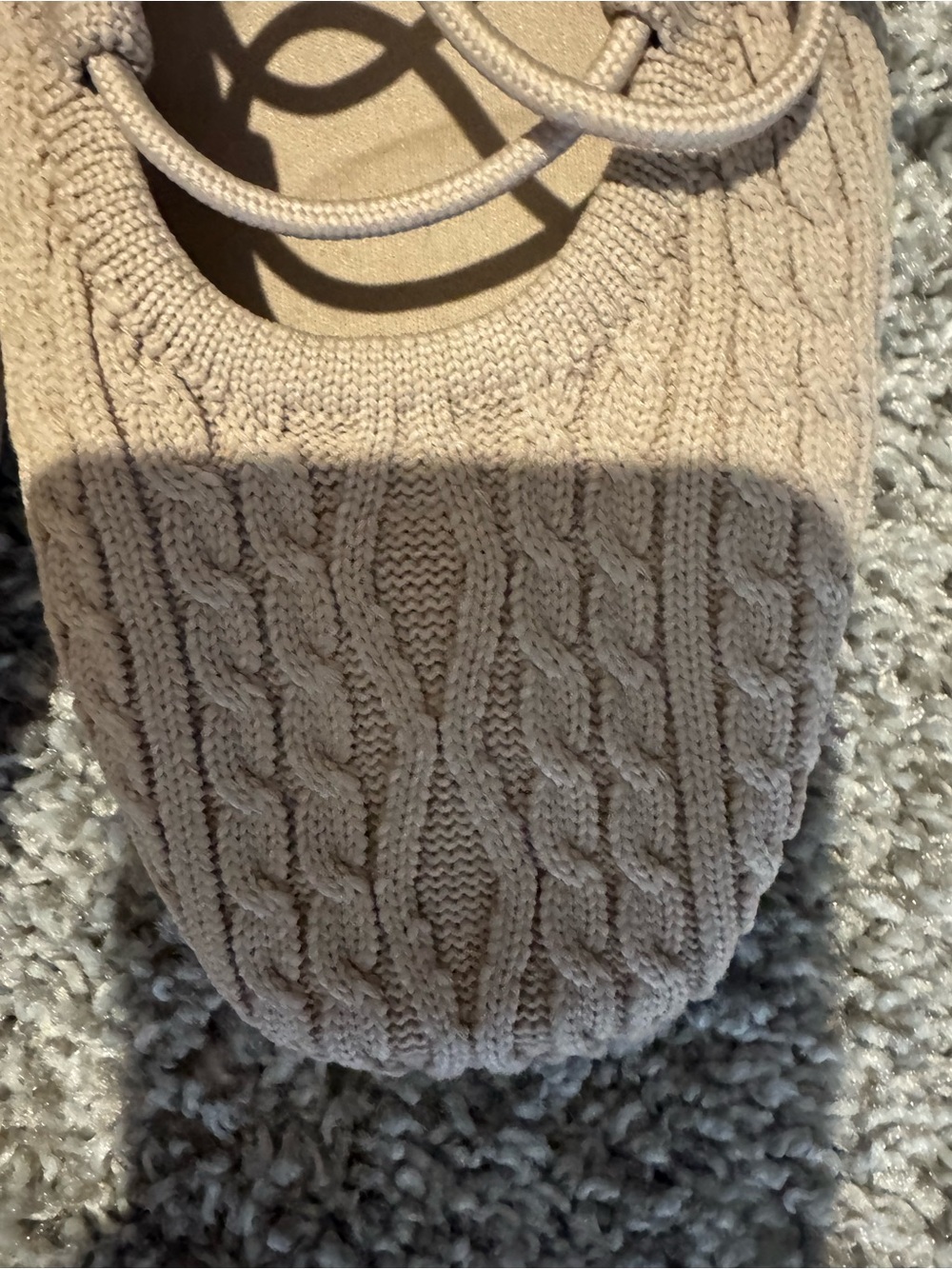 Ivana Knit Lace-Up Ballet Flats in Taupe - Picture 6 of 6